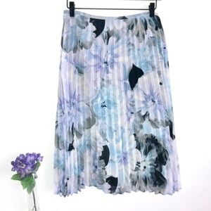 NEW CALVIN KLEIN BLUE PURPLE FLORAL SKIRT 6P NWT